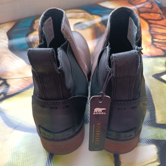 Women's SOREL Leather Waterproof Chelsea Boot in Steel Grey - Picture 6 of 11